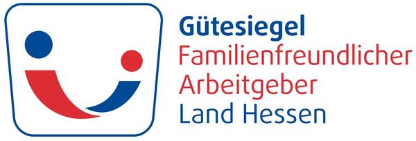 Logo Gtesiegel "Familienfreundlicher Arbeitgeber Land Hessen"
